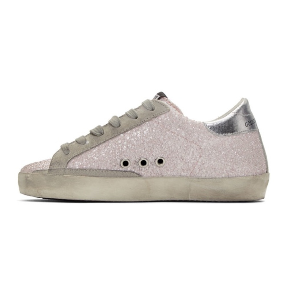 NWT Golden Goose Pink Glitter Superstar Sneakers - Picture 3 of 9